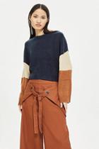 Topshop Colour Block Knitted Jumper By Native Youth