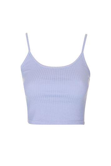 Topshop Cropped Rib Cami Vest
