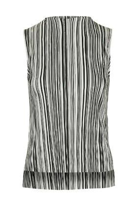 Topshop Petite Stripe Crinkle Top
