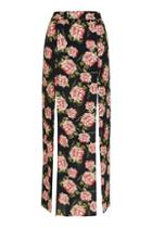 Topshop Vintage Rose Split Maxi Skirt