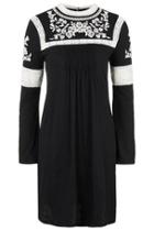 Topshop Tall Embroidered Smock Dress