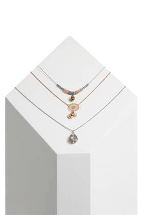 Topshop Charm Multi Row Necklace