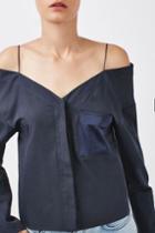 Topshop Bardot Off-the-shoulder Shirt By Boutique