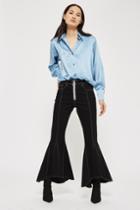 Topshop Moto Seam Crop Flared Jeans