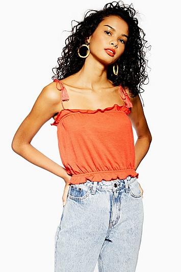 Topshop Petite Tassle Tie Cami