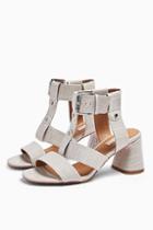 Topshop Dylan Grey Crocodile Sandals