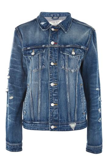 Topshop Dillon Denim Jacket By Guess Originals
