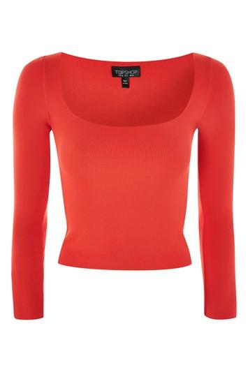 Topshop Square Neck Knitted Top
