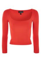 Topshop Square Neck Knitted Top