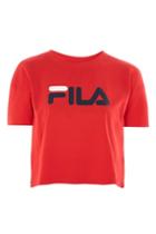 Topshop Fila Crop Logo T-shirt
