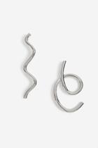 Topshop Asymmetric Swirl Earrings