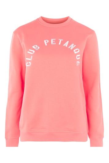 Topshop Logo Sweatshirt By Club Petanque