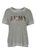 Topshop Burnout Army Tee By Project Social T