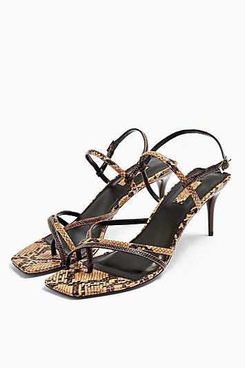 Topshop Nicole Snake Strappy Sandals