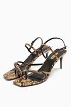 Topshop Nicole Snake Strappy Sandals