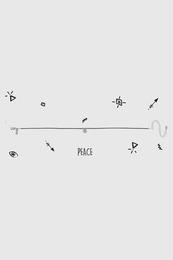 Topshop Peace Drop Choker