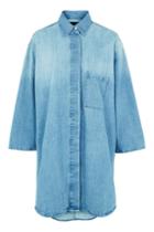 Topshop *denim Shirt Dress By Waven