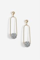 Topshop Crystal Ball Drop Earrings