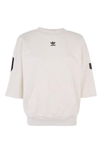 Topshop Logo Marl Sweat Top By Adidas Originals