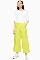 Topshop *neon Awkward Cropped Trousers By Boutique