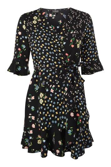 Topshop Petite Floral Print Tea Dress