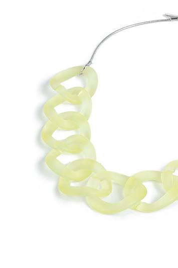 Topshop *frosted Link Chain Collar Necklace