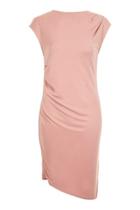 Topshop Petite Asymmetric Drape Dress