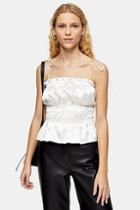 Topshop Ivory Ruched Cami