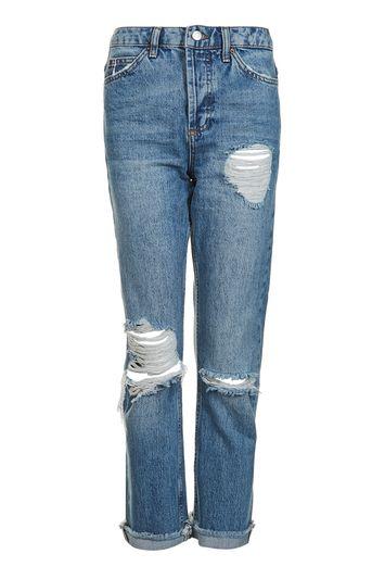 Topshop Moto Selvedge Straight Leg Jeans