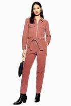 Topshop Pink Corduroy Boiler Suit