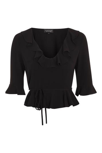 Topshop Frill Detail Blouse
