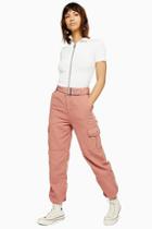 Topshop Belted Eyelet Utility Trousers