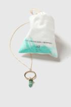 Topshop Jade Stone Ring Necklace
