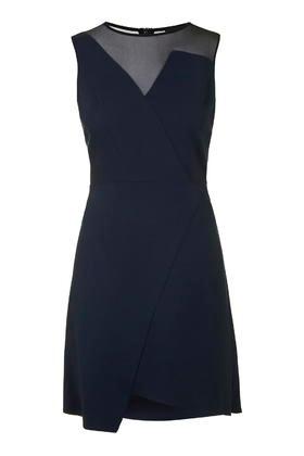 Topshop Structured Mesh Panel Dress