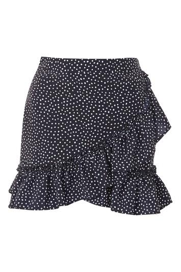 Topshop Polka Dot Frill Mini Skirt