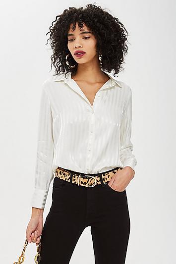Topshop Self Striped Shirt