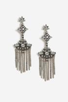 Topshop Stone And Tassel Drop Earrings