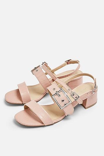 Topshop Drew Pink Eyelet Sandals