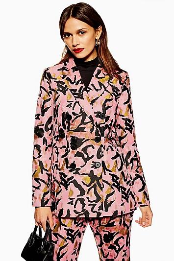 Topshop Animal Jacquard Jacket
