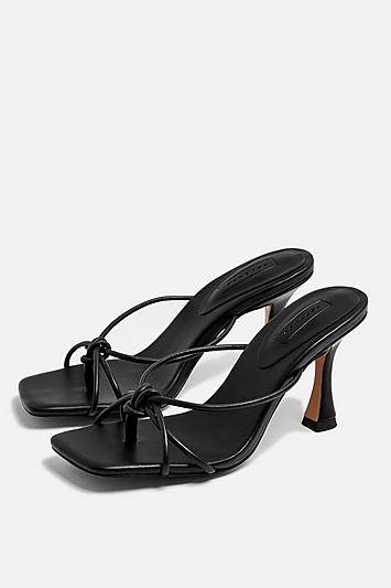 Topshop Rex Black Knot Mules