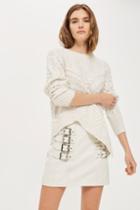 Topshop Asymmetric Cable Sweater