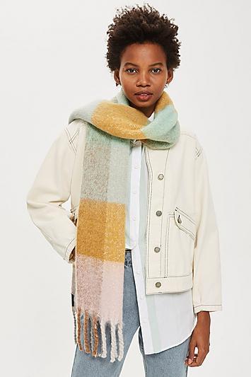 Topshop Heavy Gingham Scarf