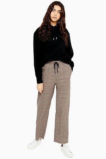 Topshop Check Slouch Pants
