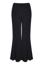 Topshop Clean Panel Cropped Flare Trousers