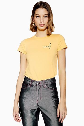 Topshop Petite 'don't Hate Crossword' T-shirt