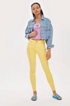 Topshop Moto Yellow Leigh Jeans