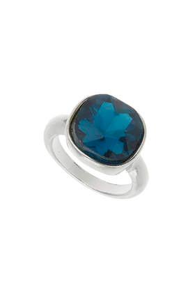 Topshop Blue Glass Stone Ring