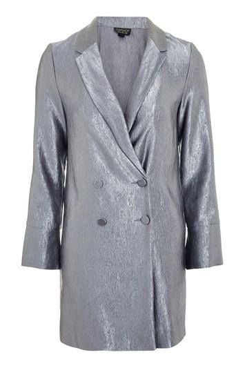 Topshop Metallic Blazer Dress