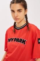 Topshop Airtex Cropped T-shirt By Ivy Park