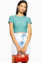 Topshop Lace Shrunken T-shirt